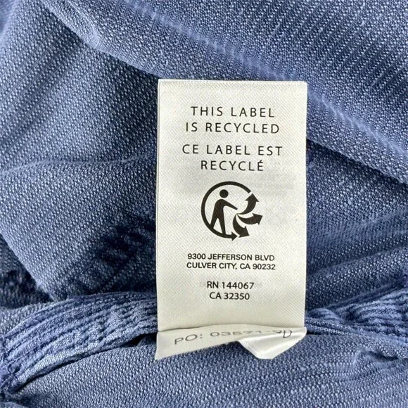 Outerknown Voyage Corduroy Overalls Womens Cornflower Blue Adjustable Straps - Picture 10 of 10